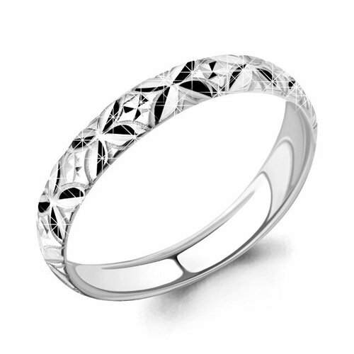 Кольцо AQUAMARINE Кольцо из серебра 54798, серебро, 925 проба, родирование, размер 17.5, серебряный