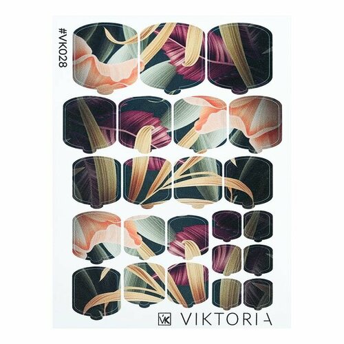 Плёнка для дизайна ногтей VIKTORIA, №028 плёнка для дизайна ногтей viktoria 012