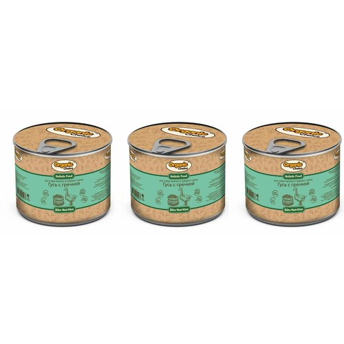 Organic Сhoice Консервы для собак мелких и средних пород гусь с гречкой 240 г , 3 шт