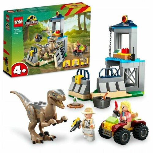 76957 Конструктор Lego Jurassic World Escape of the velociraptor Побег велоцираптора 137 дет. конструктор lego jurassic world 75939 лаборатория доктора ву побег детёнышей динозавра 164 дет