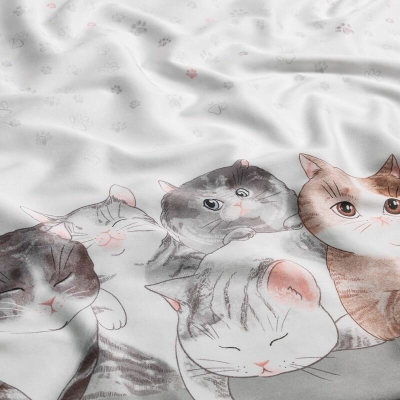 КИТТИ бел КПБ 100x120/120x140/40x60-1, 3пр, хл/сатин Kids by togas - фото №7