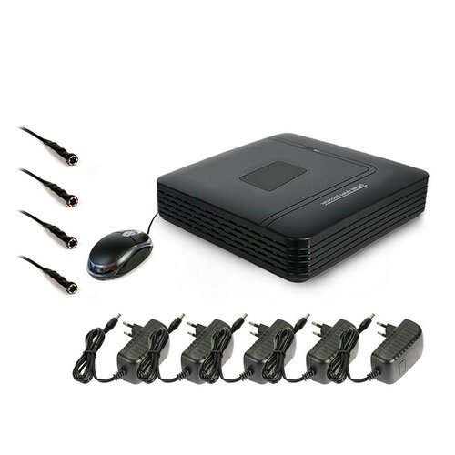 Проводной комплект наблюдения для дома - 4 мини HD камеры SKY-2604-5M KDM-5405B I30189PR - комплект системы видеонаблюдения 2127800₽