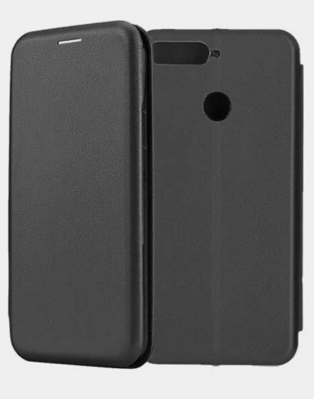 фото Силиконовый чёрный чехол-книжка для Huawei Honor 7A pro/y6-18/7C, хуваей хонор 7А про