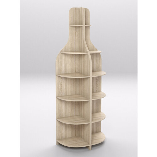 Стеллаж для бутылок №2, Дуб Сонома 90 x 45 x 240 см