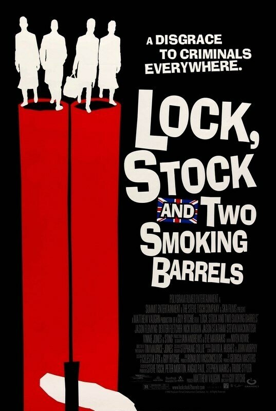 Плакат, постер на бумаге Карты, деньги, два ствола (Lock, Stock and Two Smoking Barrels), Гай Ричи. Размер 21 х 30 см