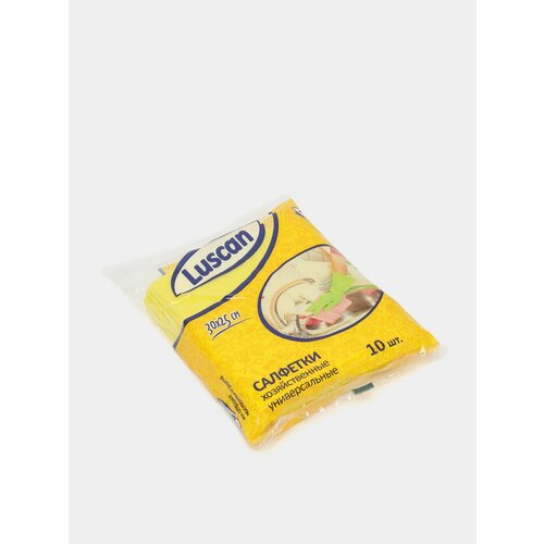 Салфетки хозяйственные Luscan из вискозы 30 х 25 см 10 штук 713₽