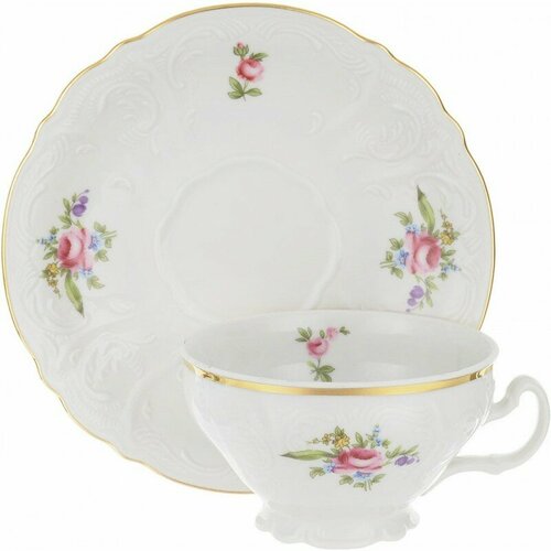 Набор чашек 6 шт. 205 мл с низким блюдцем 155 мм