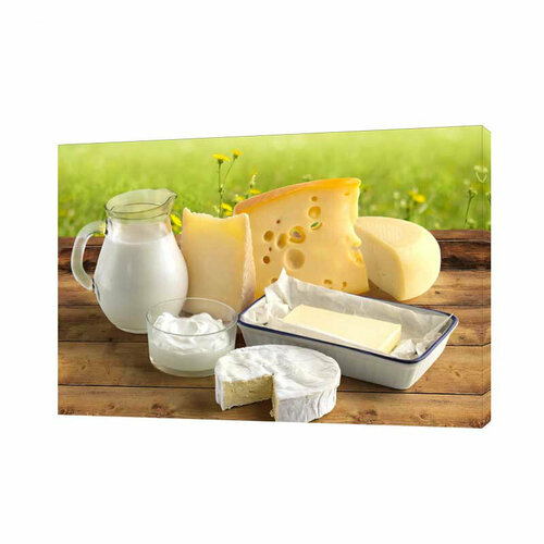 Картина на холсте Молочные продукты, 50х70 см