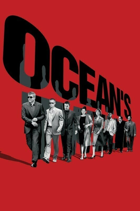 Плакат постер на бумаге Двенадцать друзей Оушена (Ocean s Twelve) Стивен Содерберг. Размер 21 х 30 см