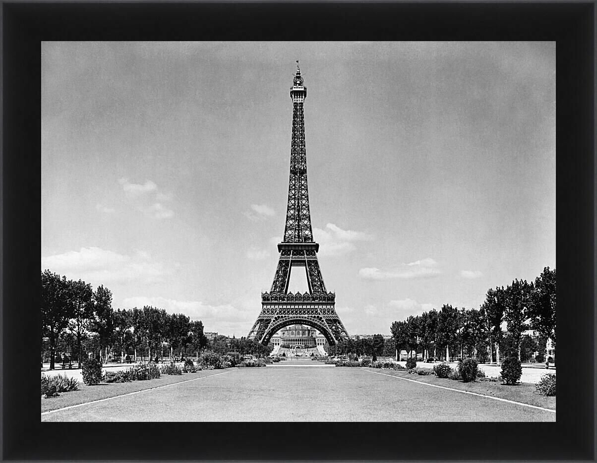 Плакат постер на бумаге Эйфелева башня 1909г. Париж. Размер 21 х 30 см