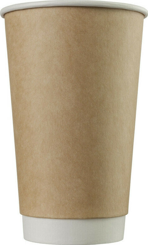 Стакан одноразовый Комус Стакан одноразовый бумажный двухслойный d 90мм 400мл коричневый (25 штук в упаковке)