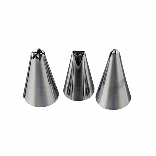 Набор кондитерских насадок S-CHIEF № 02, металл, 3 шт (SHF-0064)