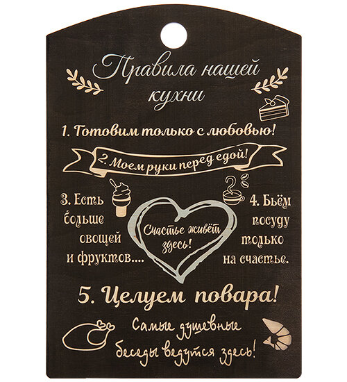 Панно Правила нашей кухни КФ-119/1 113-7011048