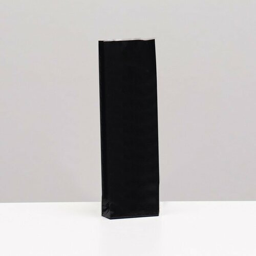 Пакет бумажный фасовочный, чёрный, трёхслойный, глянцевый, 5,5 х 3 х 17 см(20 шт.)