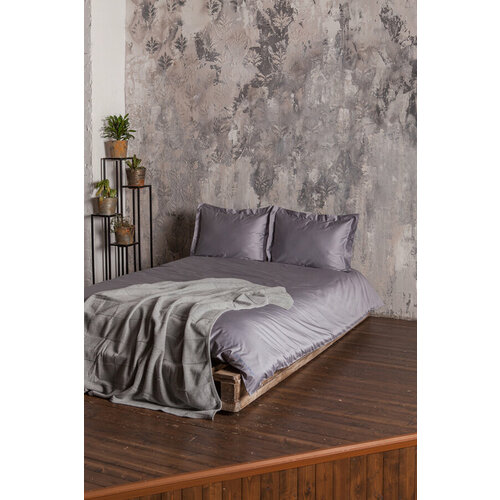 Постельное белье 2 спальное евро Luxberry Daily Bedding стальное (200x220 / 240x260 / 50x70 (2шт))