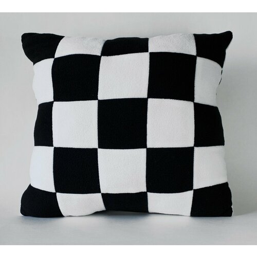 Подушка декоративная Magic Bear Toys квадратная цвет белый-черный 40 см 1105₽
