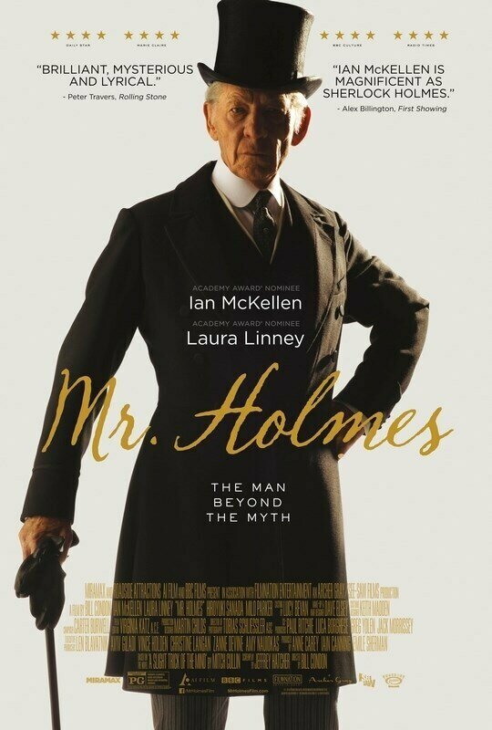 Плакат, постер на бумаге Мистер Холмс (Mr. Holmes), Билл Кондон. Размер 21 х 30 см