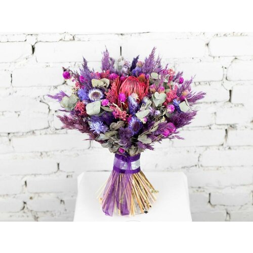 Букет из сухоцветов Пурпурный