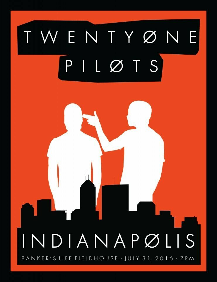 Плакат постер на холсте Twenty One Pilots/Двадцать один пилот. Размер 21 х 30 см