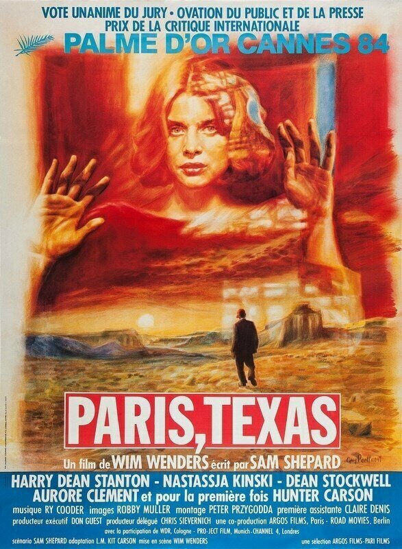 Плакат постер на бумаге Париж Техас (Paris Texas) Вим Вендерс. Размер 60 х 84 см