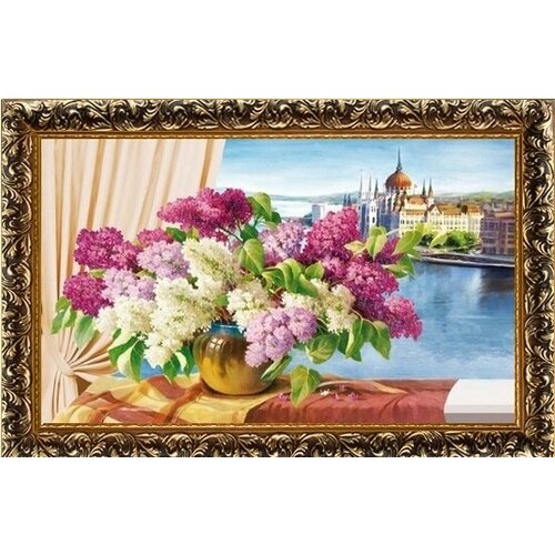 Картина 50*70 см репродукция в золотой раме B2450