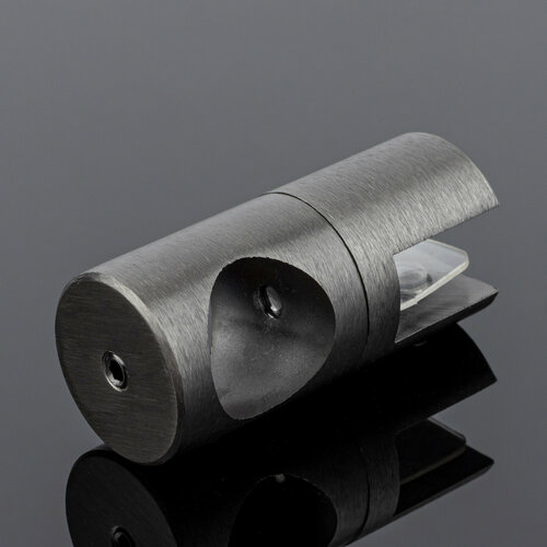 Держатель стекла сквозной ф19, графит матовый, латунь