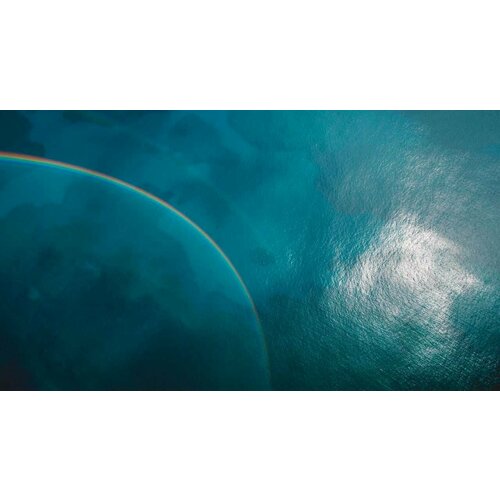 Картина на холсте 60x110 LinxOne "Море радуга природа отражение" интерьерная для дома / на стену / на кухню / с подрамником