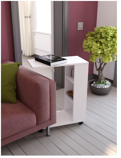 фото Столик подкатной (белый фасадный) СтоликПодкатной