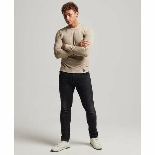 фото Джемпер superdry vintage garment dyed crew, размер 50;52, , коричневый