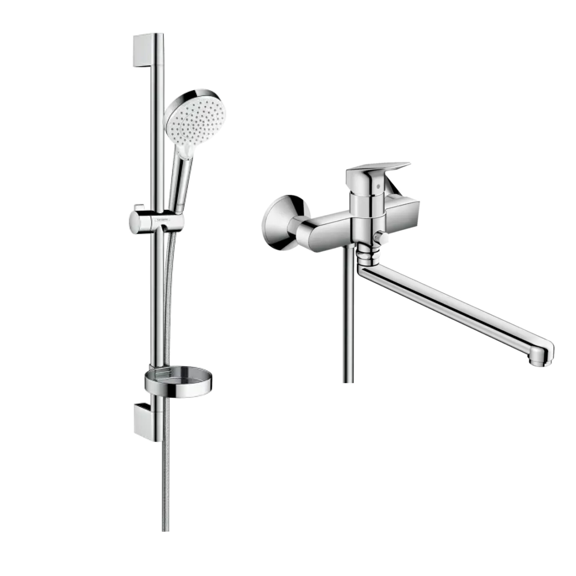 Готовый набор для ванны hansgrohe Logis с ручным душем Crometta HG-PR164 хром