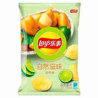 Картофельные чипсы Lay's Natural Lime со вкусом лайма (Китай), 65 г