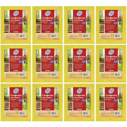 МОЙ ДОМ салфетка вискозная 30 х 38см 5 шт - 12 упаковок