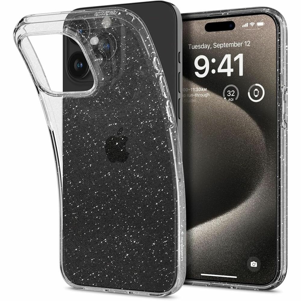 Чехол SPIGEN для iPhone 15 Pro Max - Liquid Crystal Glitter - Затемненный/Прозрачный - ACS06559