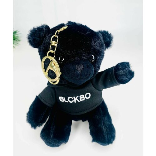 Брелок/ на сумку/ на рюкзак/ для ключей/ для машины / брелок мягкая игрушка/ брелок крупный медведь черный в черной майке с капюшоном