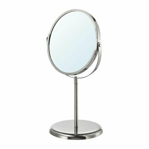 Зеркало IKEA Trensum с увеличением двустороннее настольное хром зеркальный цвет 1599₽