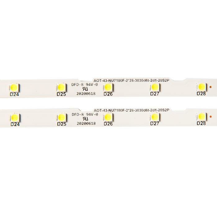 Светодиодная подсветка для телевизоров Samsung UE50NU, UE50RU, UE50N, AOT_50_NU7300, BN96-45952A, V8N1-500SM0-R0, 2x38LED (комплект, 2 шт) — фото 2