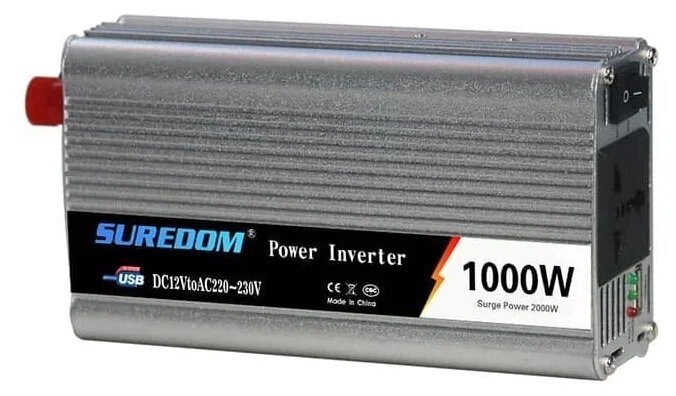 Автомобильный инвертор SUREDOM YSCZ-1000W (преобразователь DC-AC) 12В-220В 1000 Вт