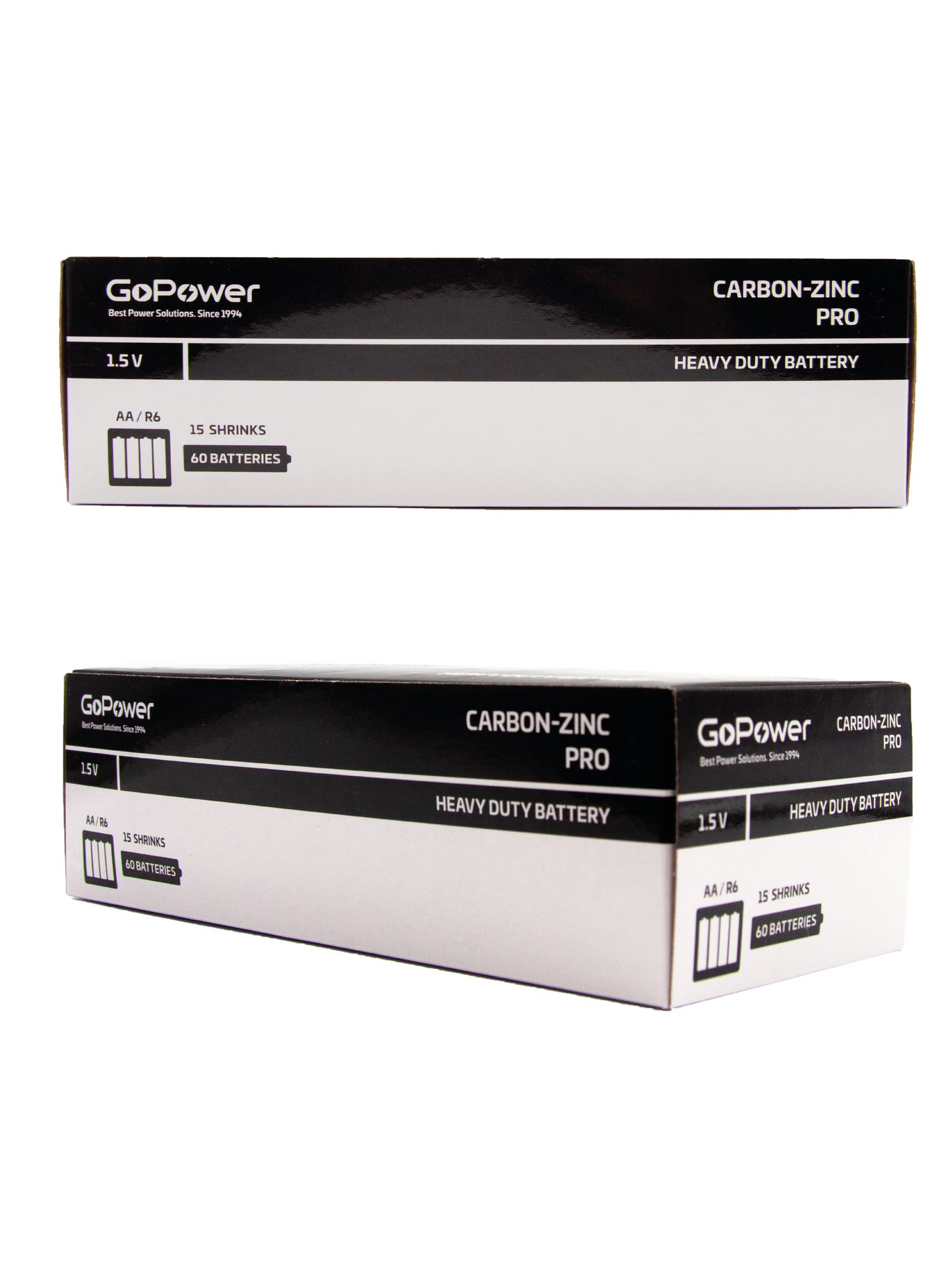 Батарейка GoPower R6 AA Shrink 4 Heavy Duty 1.5V - упаковка 60 шт. — фото 1