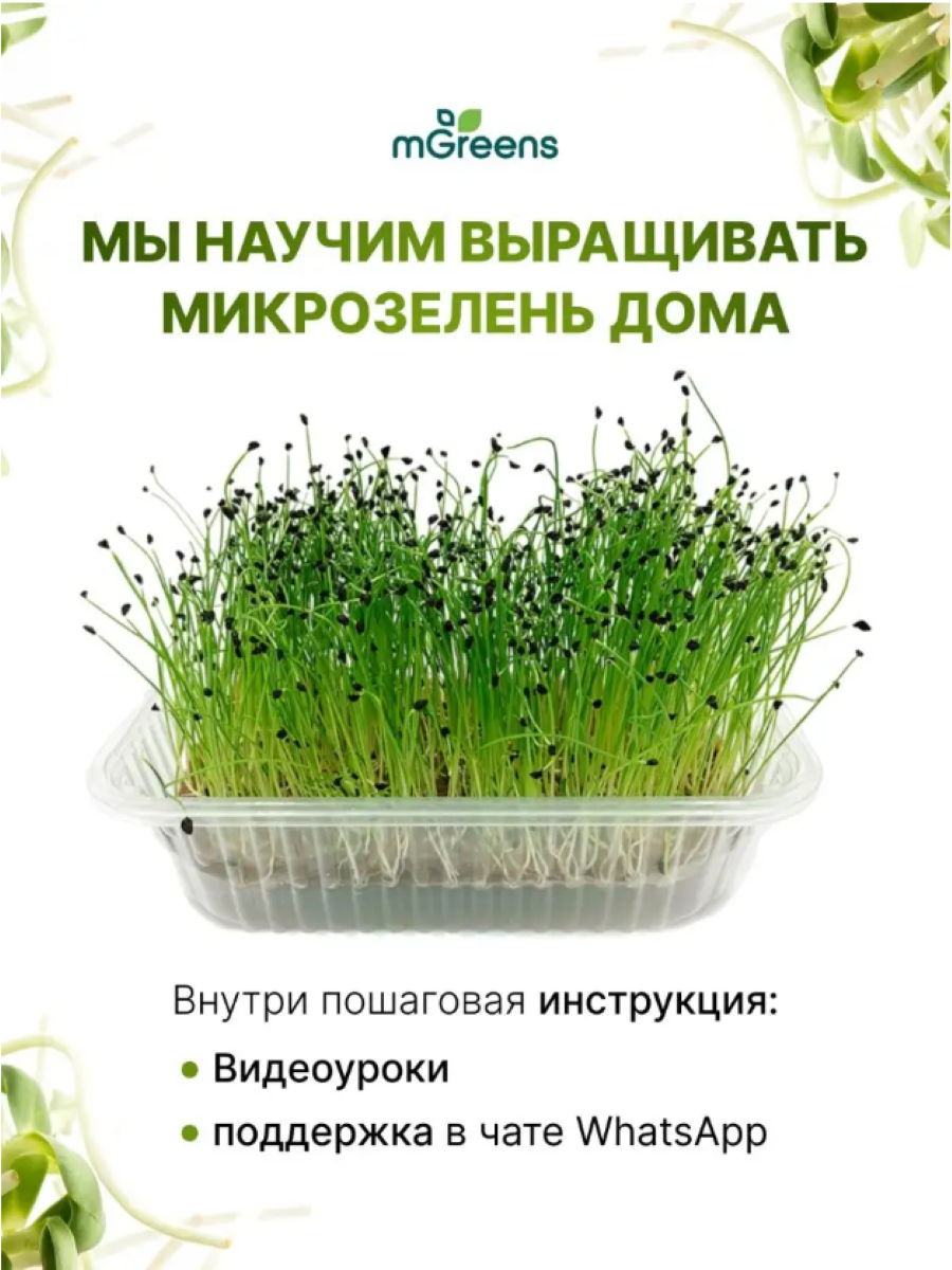 Набор микрозелени для здоровья и похудения. Контейнеры и коврики - фотография № 5