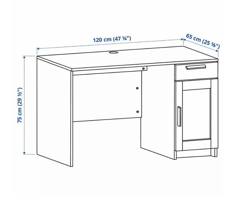 Письменный стол Ikea Brimnes Икеа Бримнэс 120х65 белый