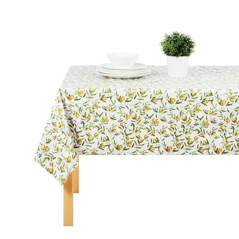 фото Скатерть Лимонный курд ПВХ на текст. основе, 140х140см, лимоны Provance