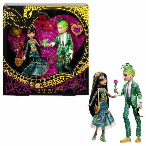 Monster High Dolls, Cleo De Nile And Deuce Gorgon Two-Pack - Куклы Монстер Хай Клео де Нил и Дьюс Горгон в комплекте HKY85 кукла монстер хай мальчик дьюс горгон 2009 фиолетовое издание с cd рассвет танца monster high dawn of the dance deuce gorgon cd purple edition