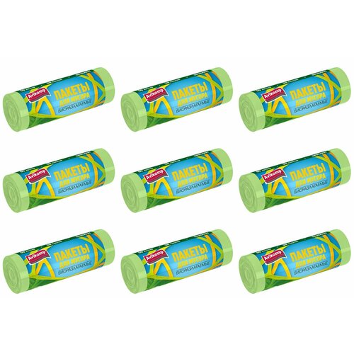 Avikomp Пакеты для мусора Eco technology, 60 л, 20 шт в уп, биоразлагаемые, 9 уп