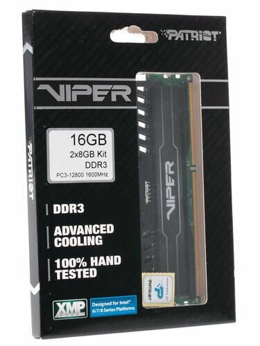 Модуль памяти PATRIOT Viper 3 DDR3 - 2x 8Гб 1600, DIMM, Ret - фото №20