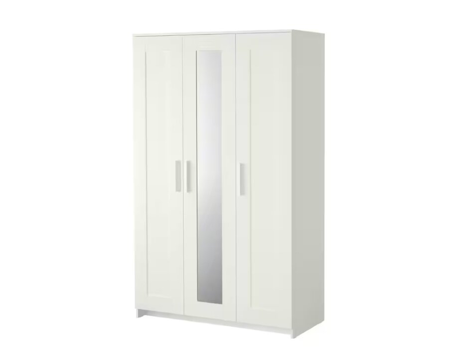 Шкаф платяной 3-дверный Ikea Brimnes Икеа Бримнэс, 117x190 см, белый