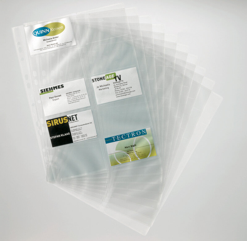 Карманы дополнительные Durable, для визитниц Visifix, до 200 карточек, А4, 57 x 90 мм Прозрачный