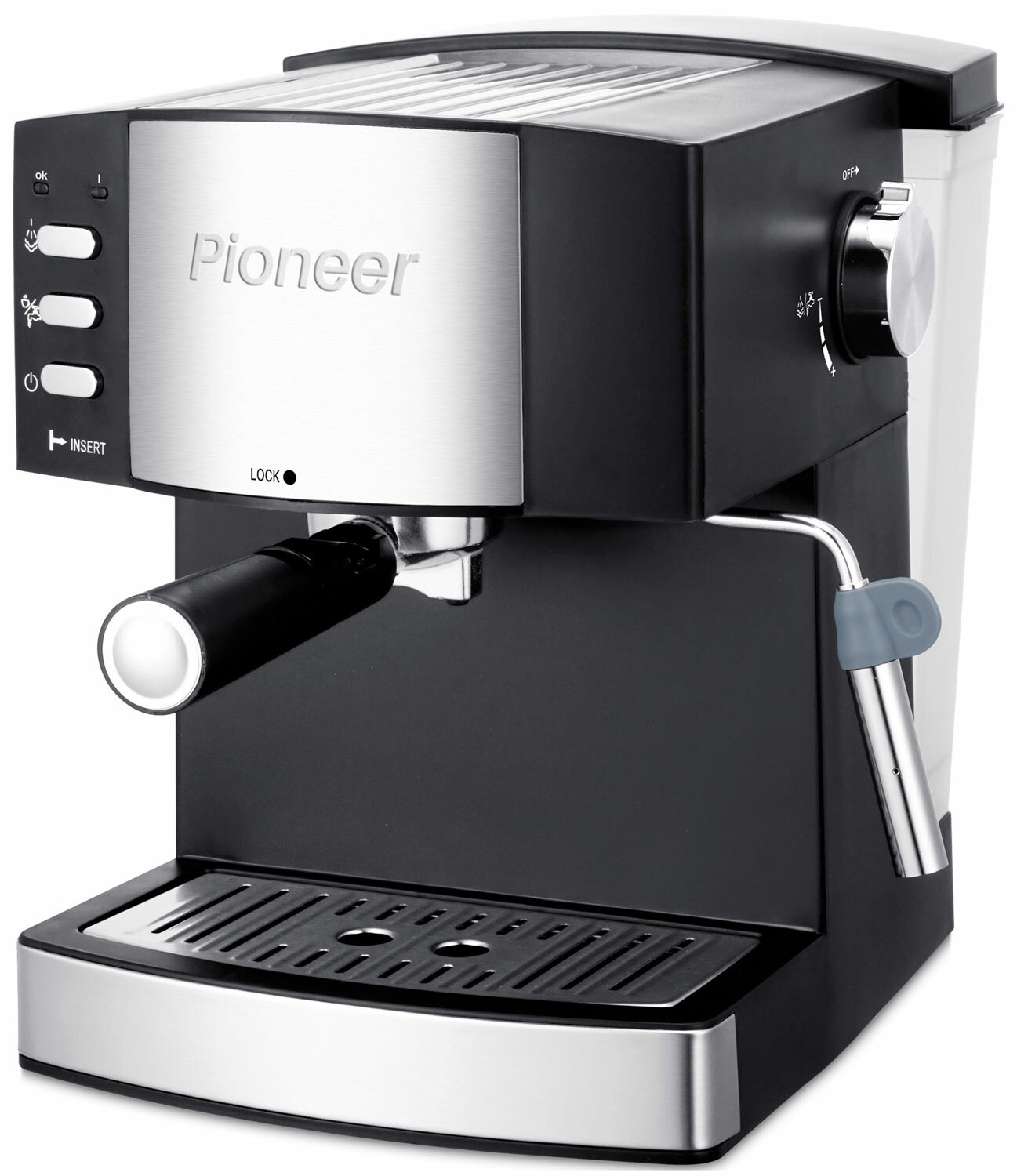 Кофеварка Pioneer CM111P черный с серебристым