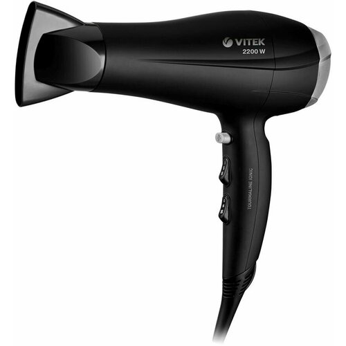 Фен Vitek 1302-VT настенный 2200Вт черный и серый 574000₽