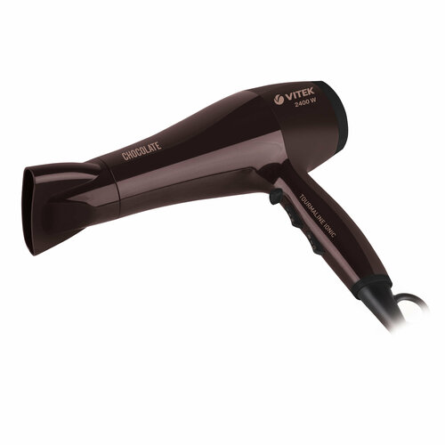 ФЕН для волос 2400ВТ 2СК 3 РЕЖ темп возд потока турмалин ионизация ХОЛ возд съем фильтр VITEK 463300₽