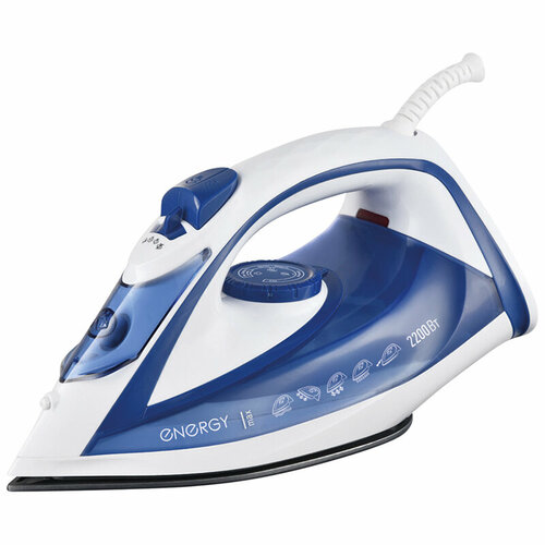 Утюг Energy EN-353 голубой 2200Вт пар спрей пар удар самооч тефлон подошва антинакипь 251400₽